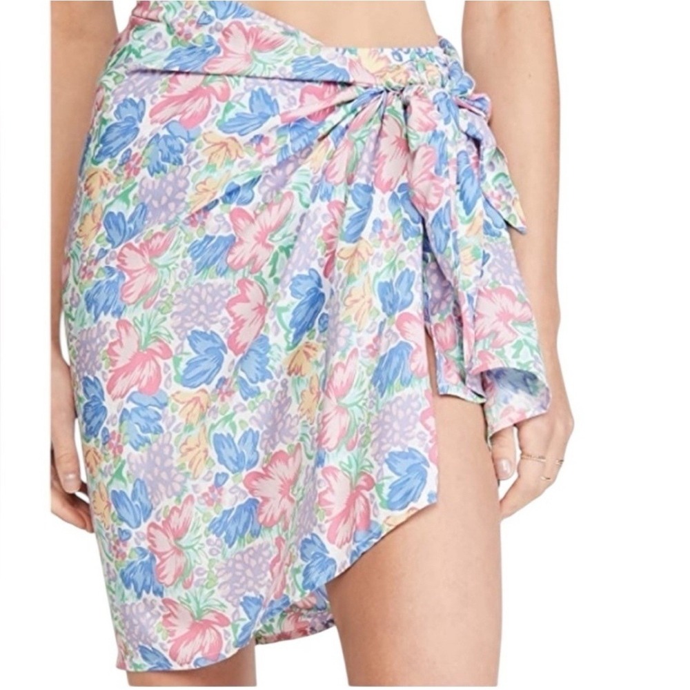 Faithfull The Brand Jemima Sarong Skirt Swimsuit Coverup Women XL Floral NWT